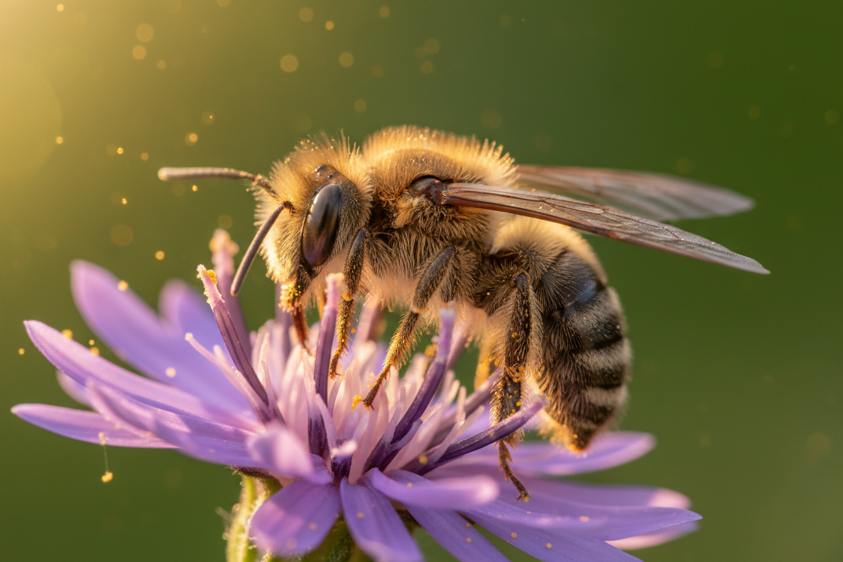 Macro abeille ultra-réaliste