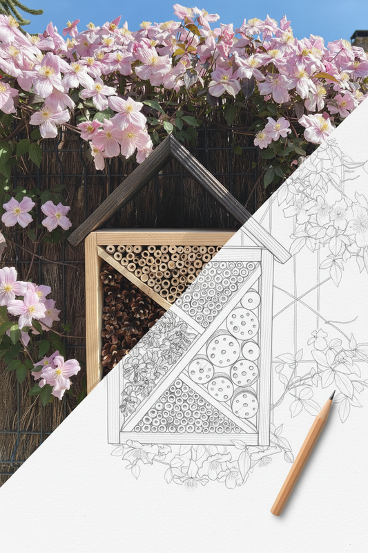 Hôtel à insectes grand format en bois massif — TerreEcoShop
