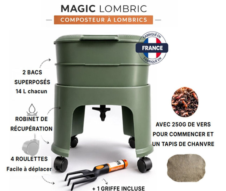 Le Magic Lombric® - Kit de démarrage 2 bacs