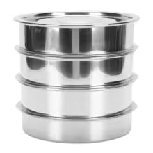 kit 3 plateaux de germination en maille inox avec trous de drainage