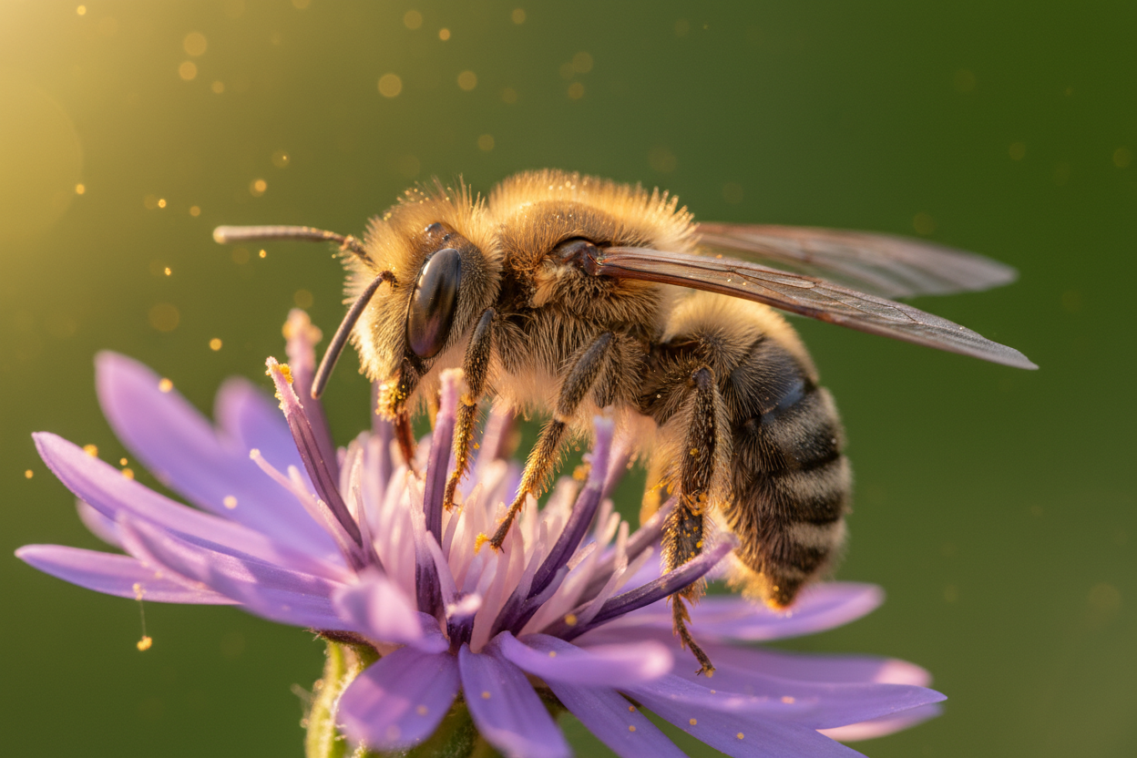 Macro abeille ultra-réaliste